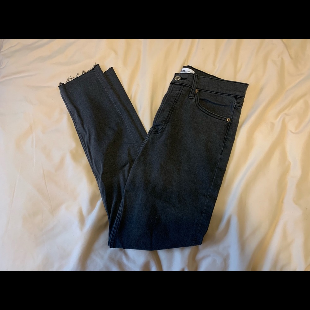 Re/done Black cropped Denim